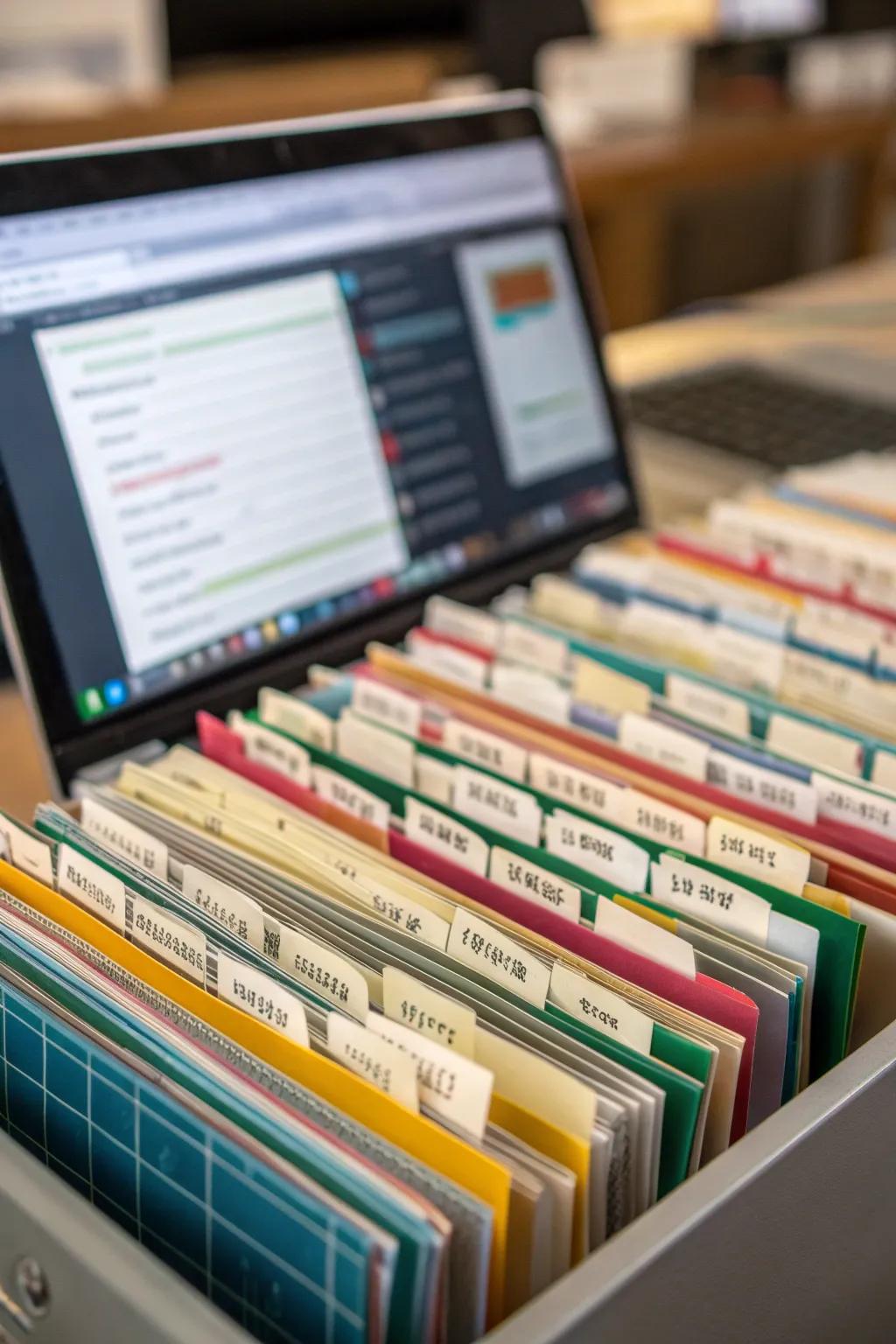 A digital filing system keeps your documents just a click away.