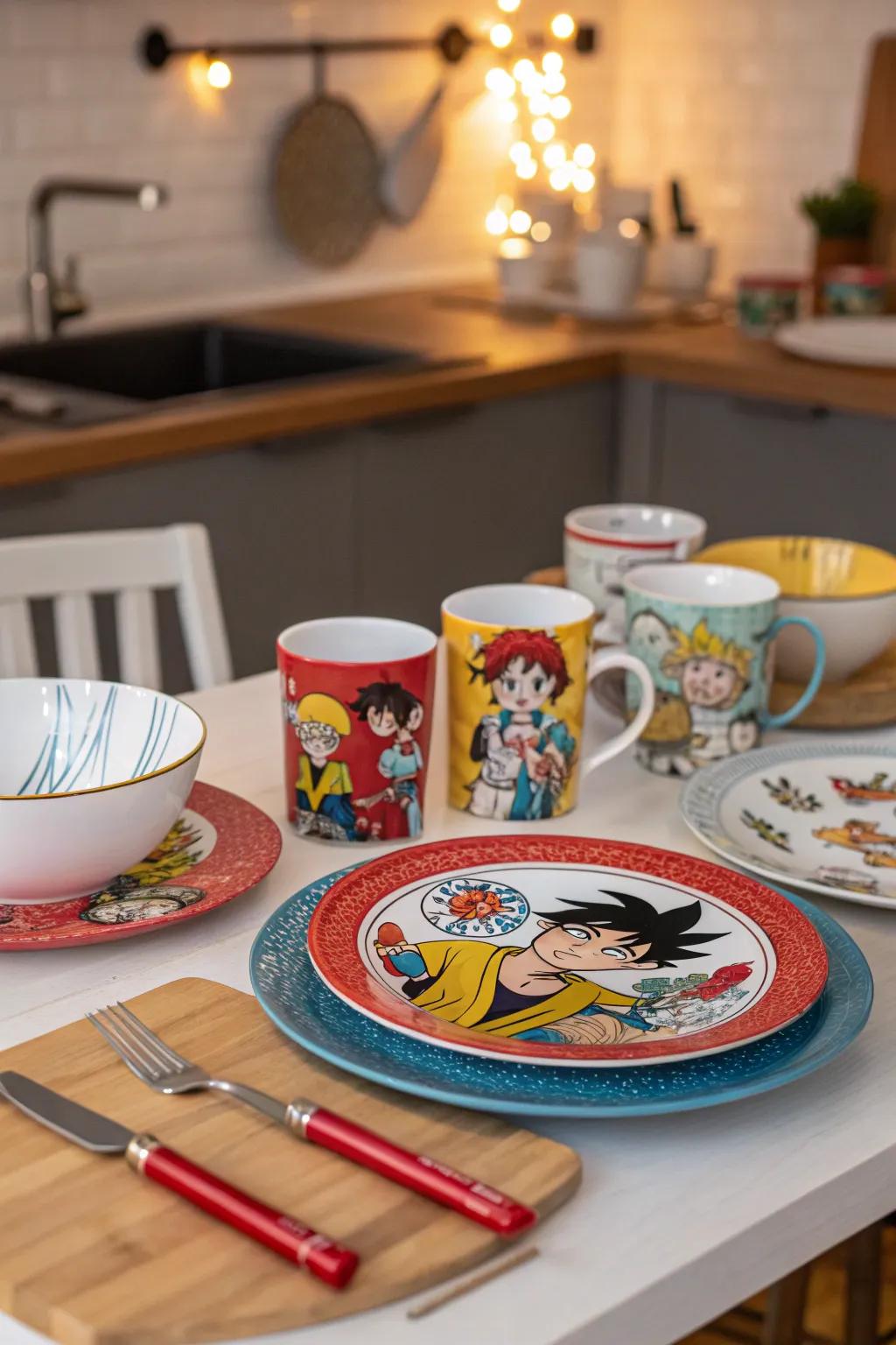 Bring anime charm to your dining experience with themed dishware.