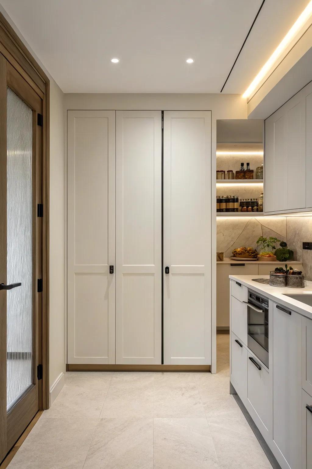 Minimalistic doors offer a clean and modern look.