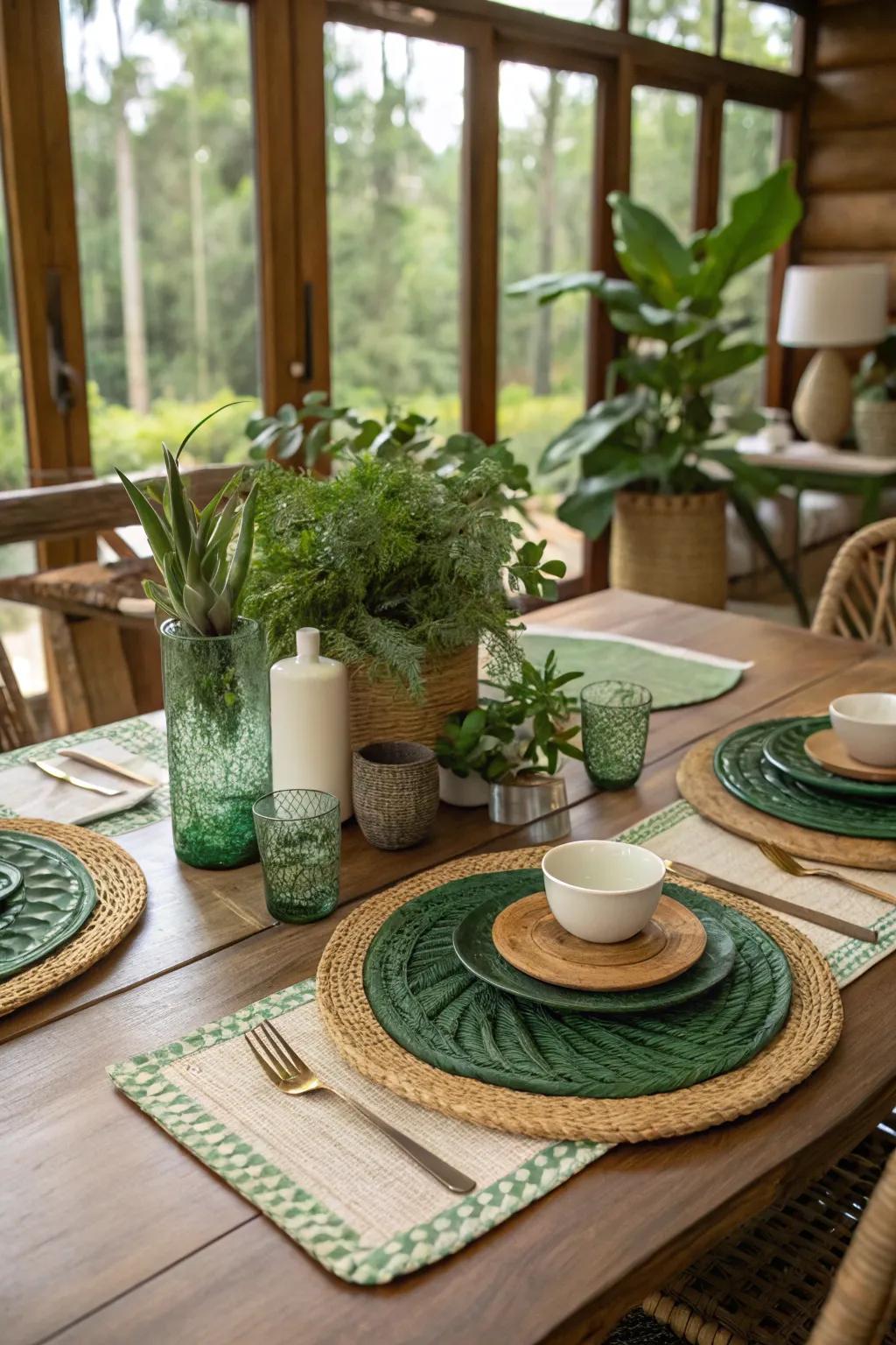 Eco-friendly placemats support sustainable living without sacrificing style.