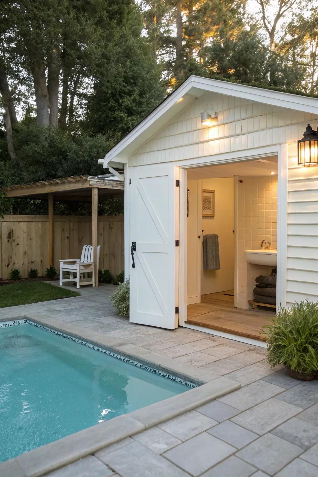 Streamline functionality with a simple pool house layout