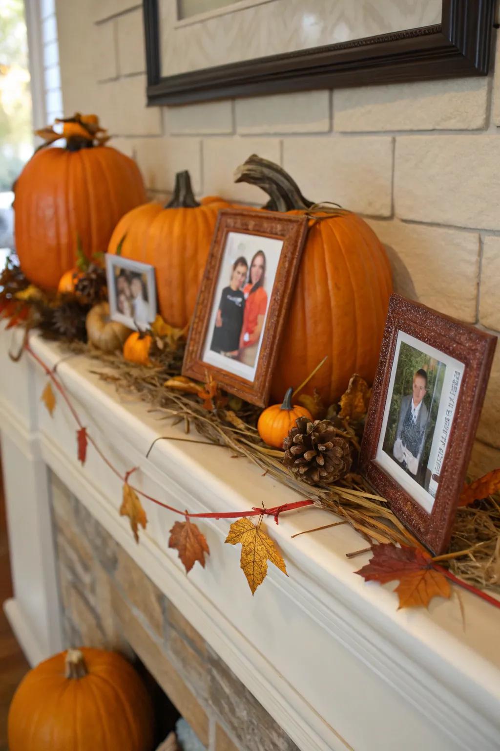 Turn pumpkins into cherished memory displays.