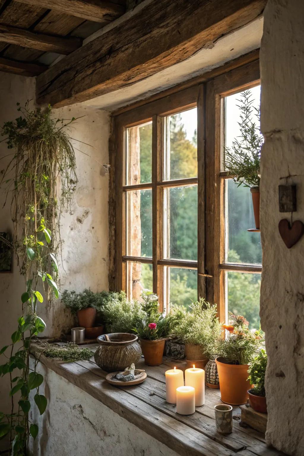 Spacious window sills add functionality and style.