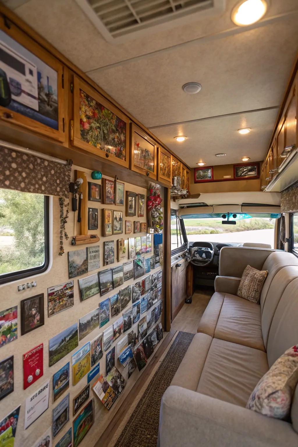 Souvenirs and memories make your RV decor personal and meaningful.