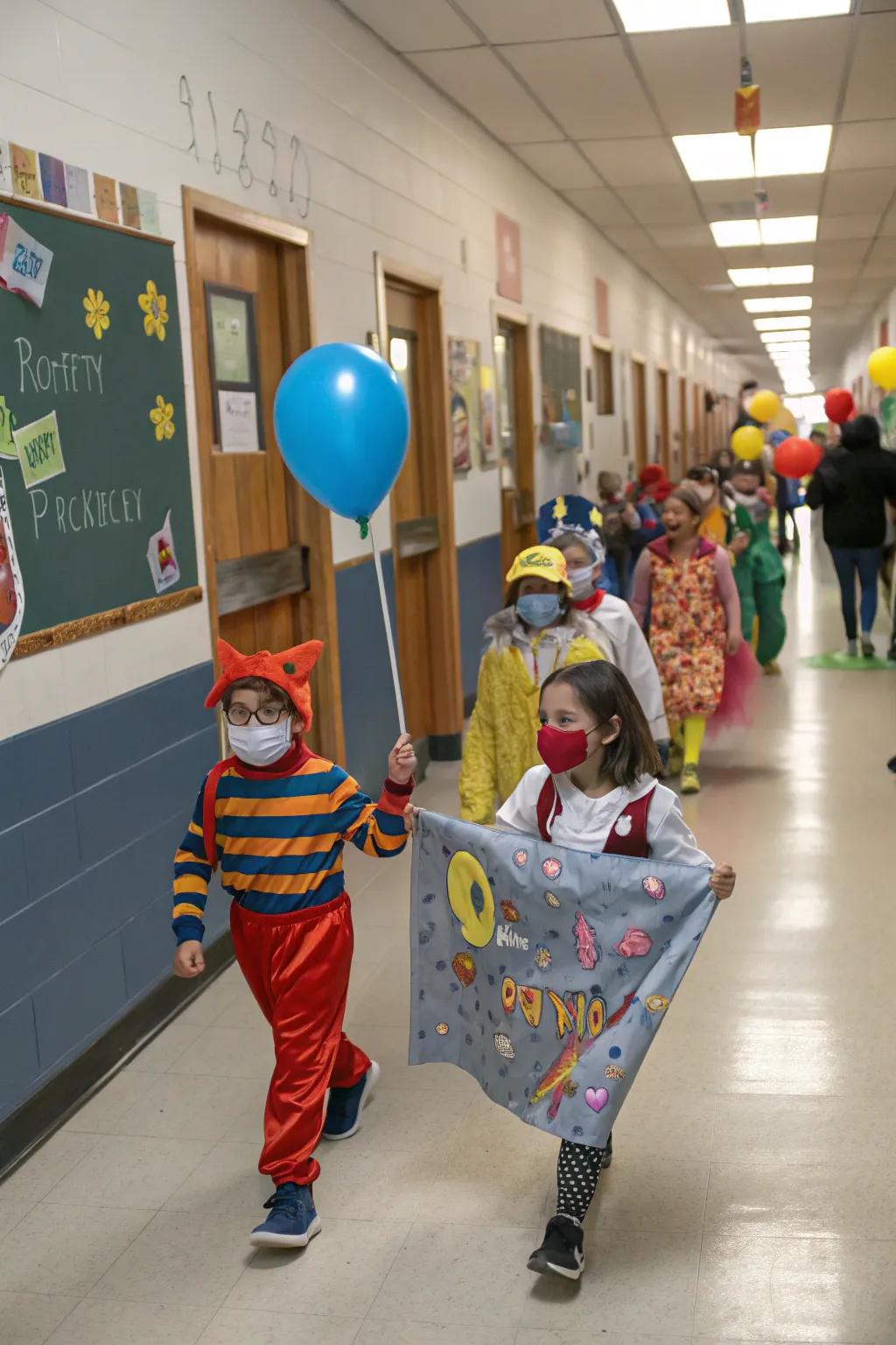 Celebrating stories with a character parade