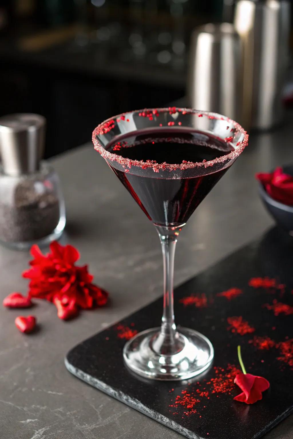 The Black Martini is a sophisticated addition to your drink menu.