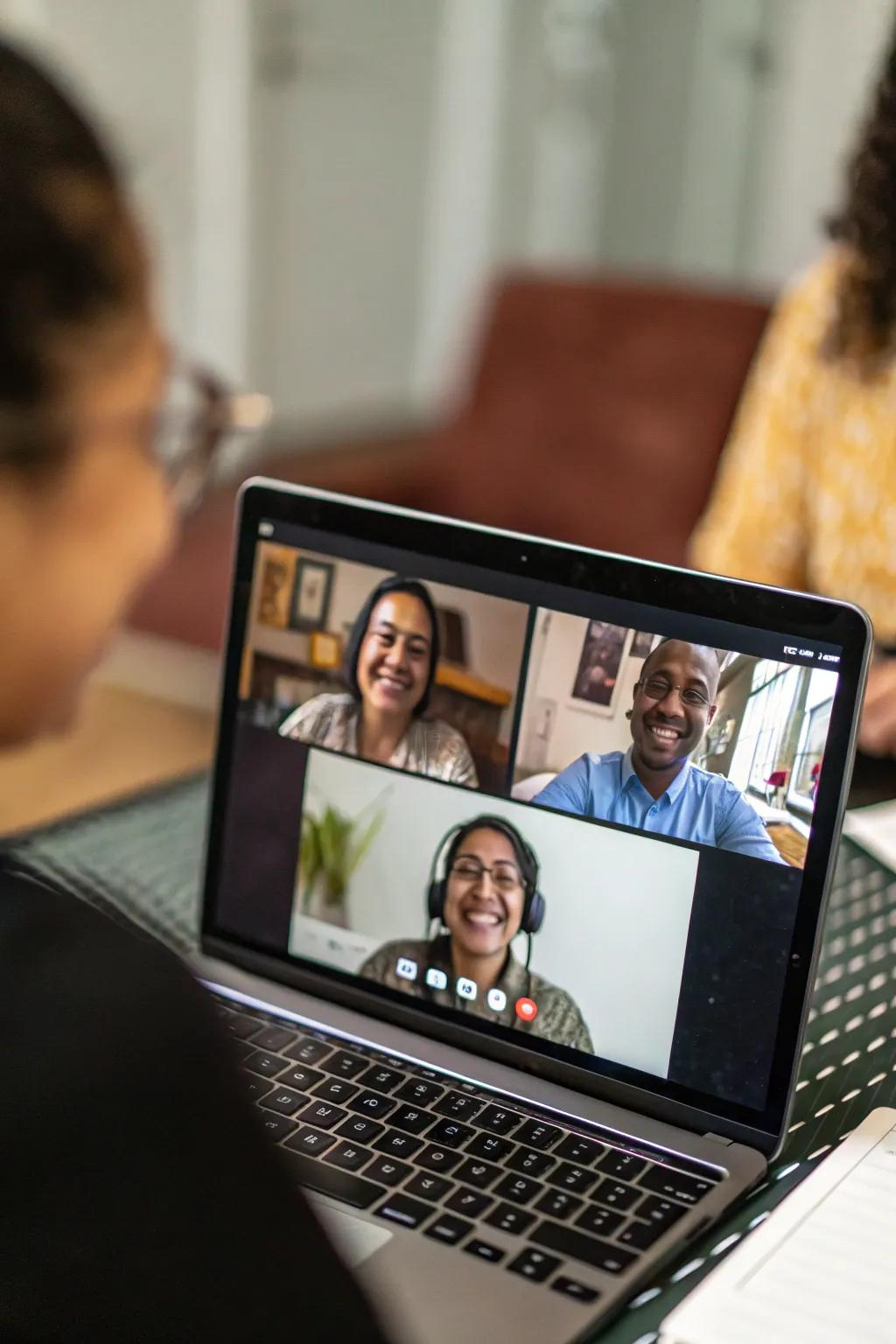 A virtual reunion bringing distant loved ones together.