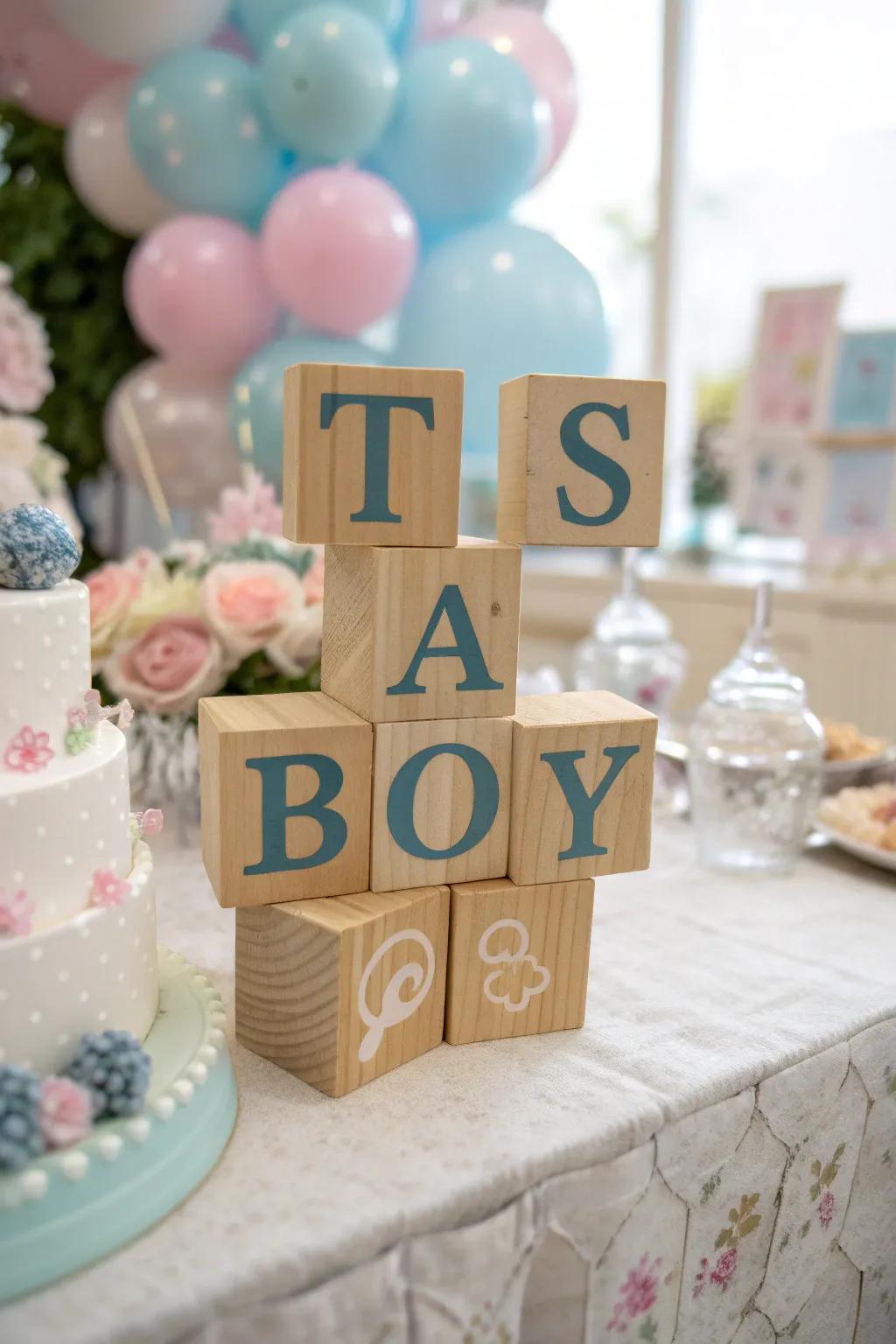 Baby Blocks Display - Nostalgic and Charming