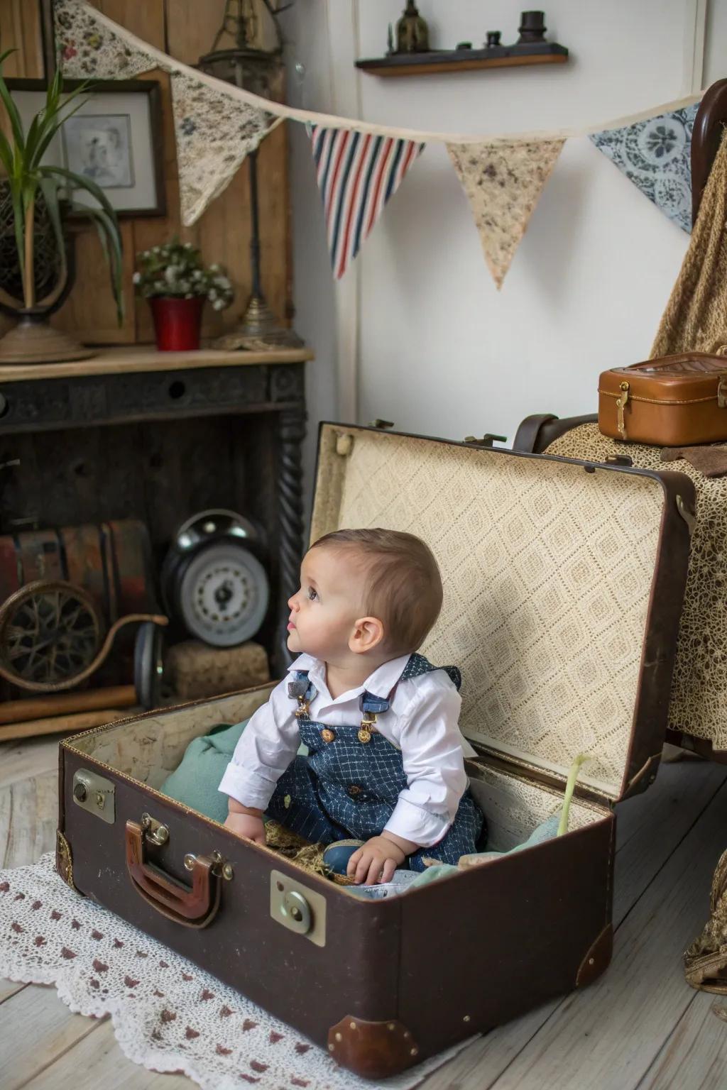 Vintage props infuse your photos with timeless charm.