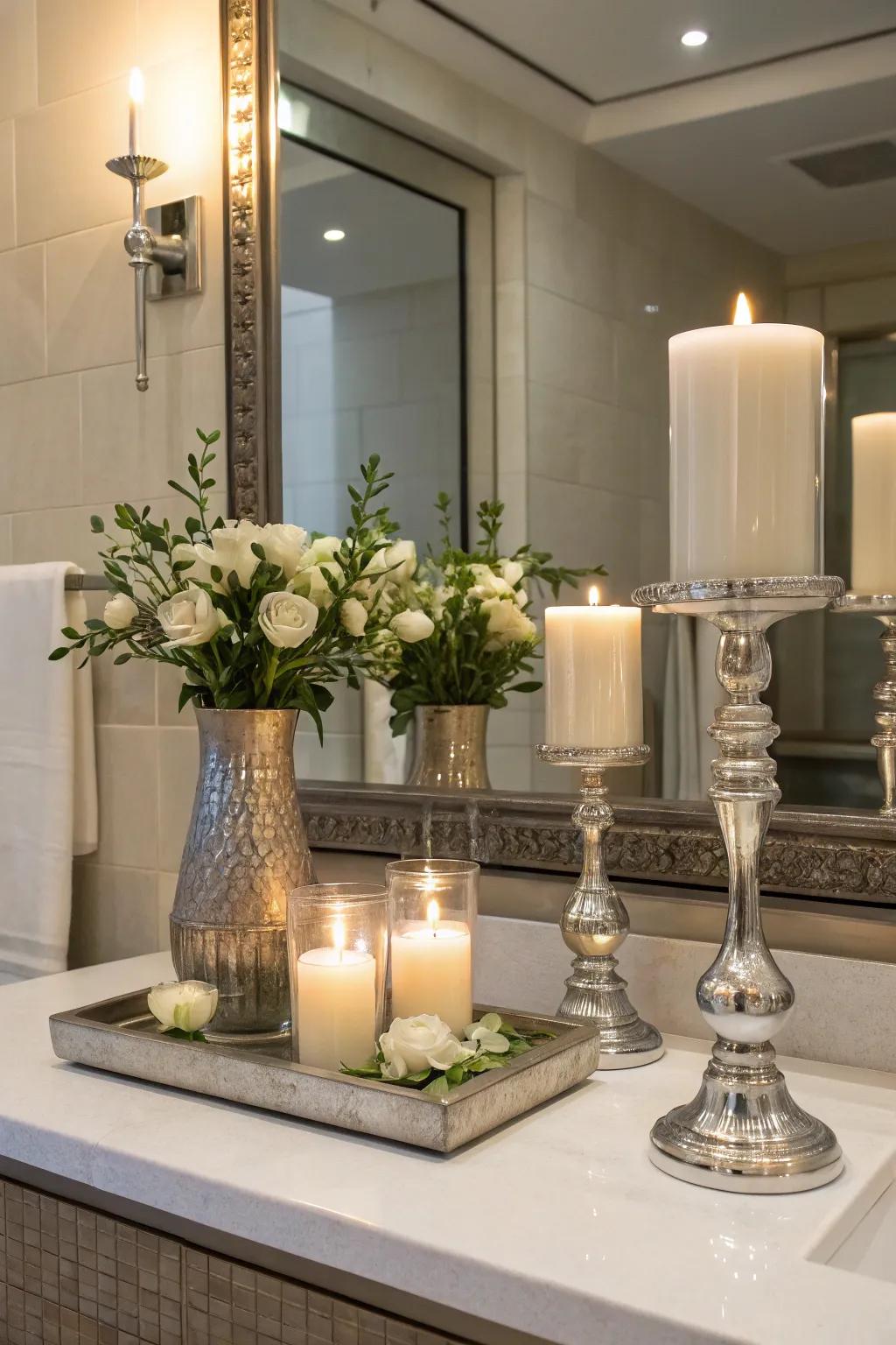 Symmetry brings a sense of order and calm to your bathroom decor.