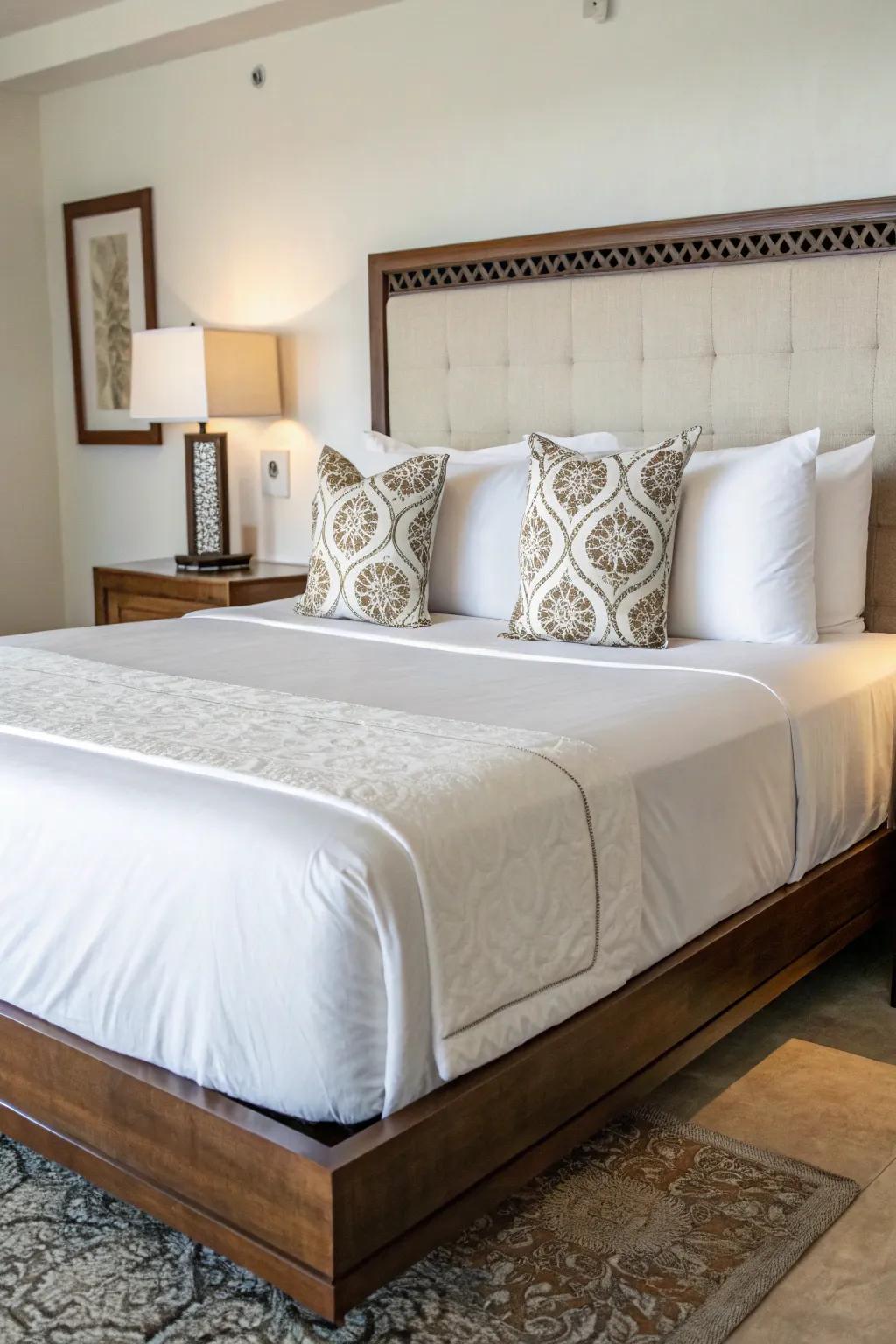 Achieve a hotel-like luxury with crisp and clean bedding.