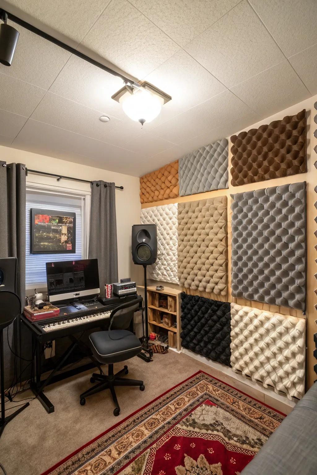 DIY sound diffusers offer personalized acoustic solutions in your music studio.