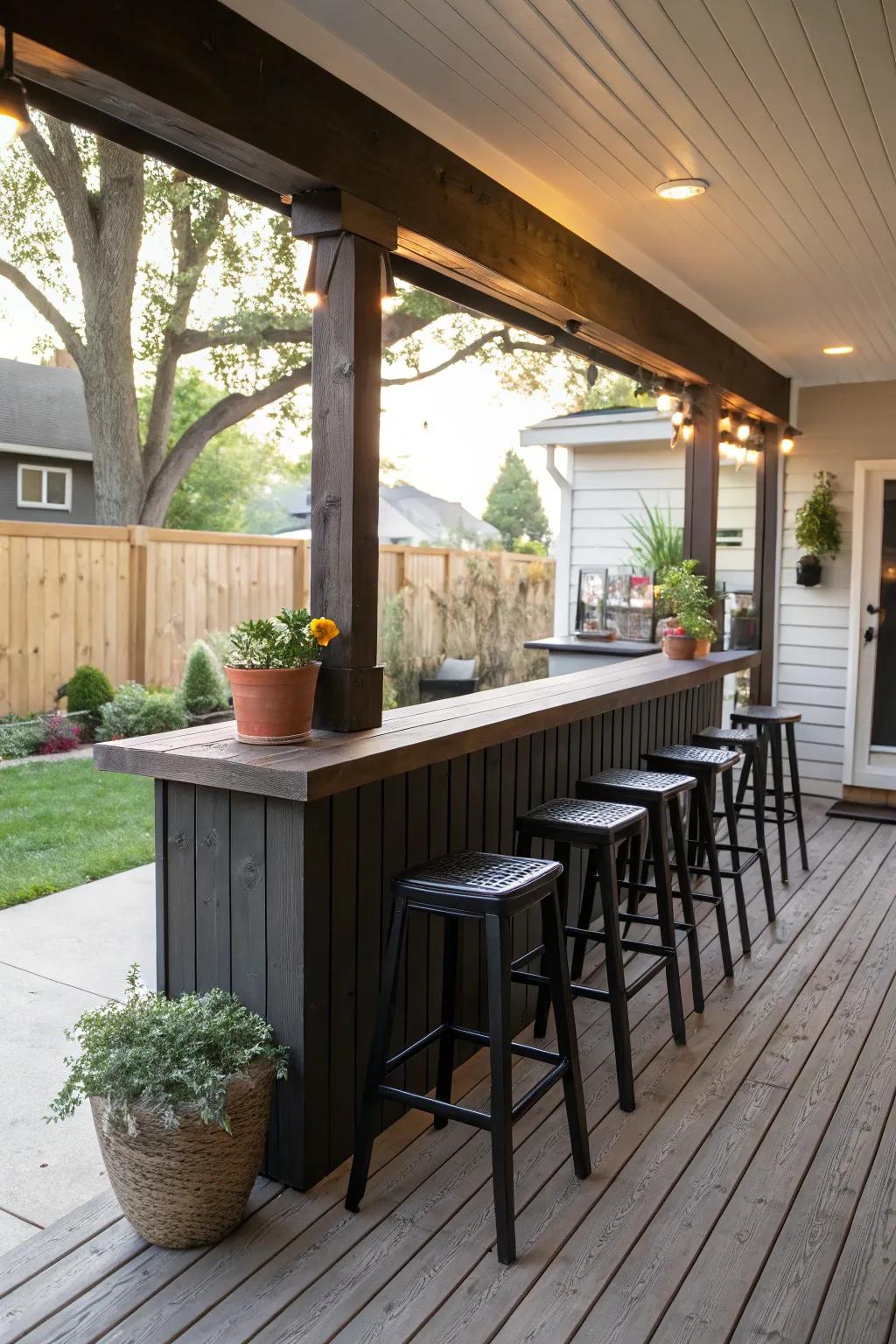 Built-in bars create a perfect setup for entertaining guests.