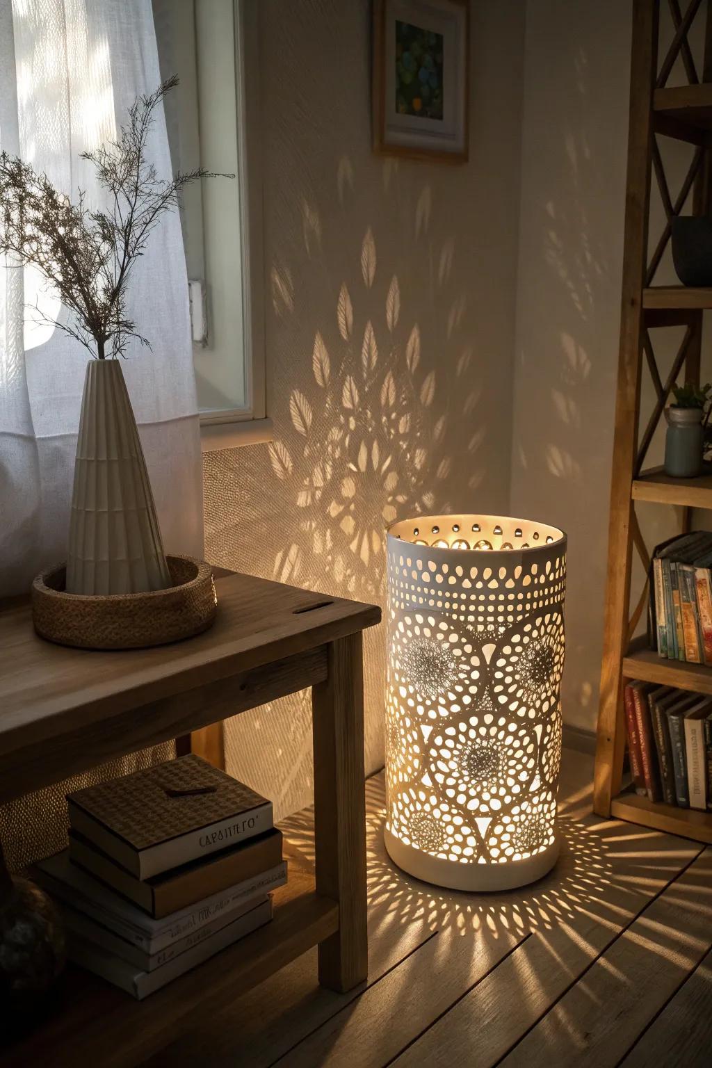 Ceramic luminaries add a magical glow to your space.