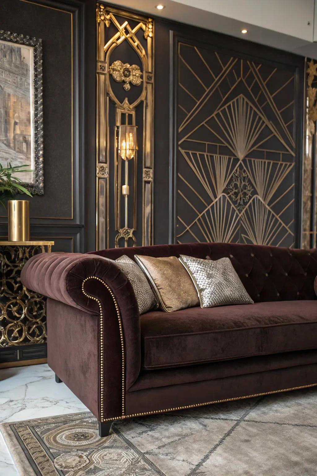 Art Deco style brings luxury and drama to your living space.