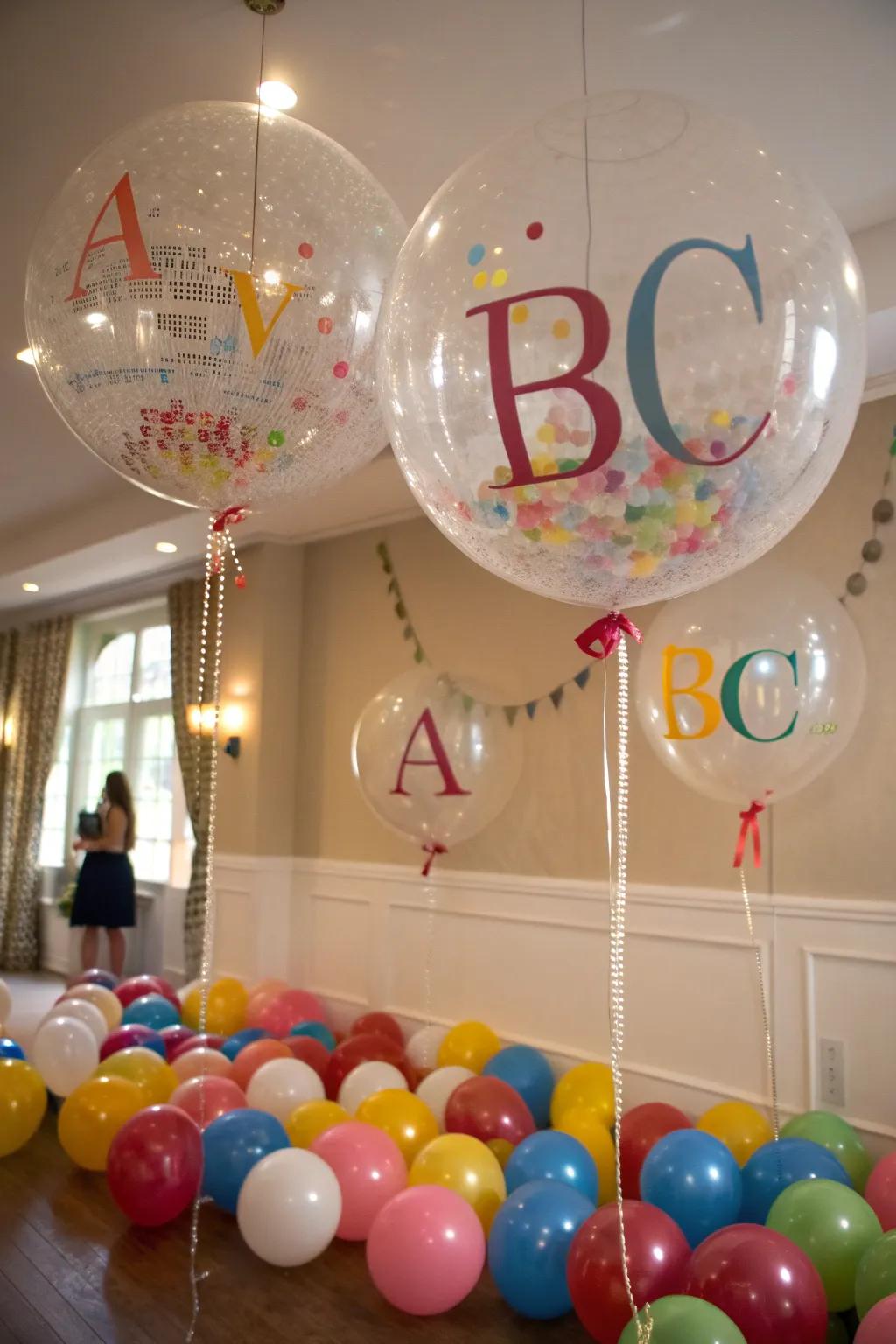 Create a memorable moment with custom balloon messages.