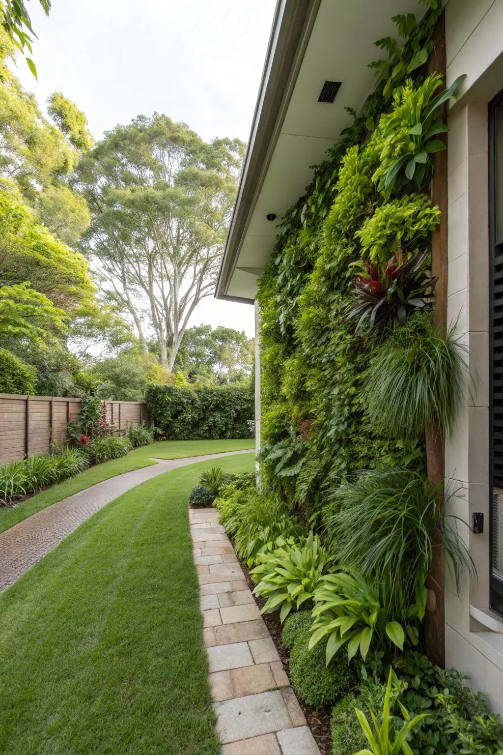 Vertical gardens maximize space and add unique visual interest.