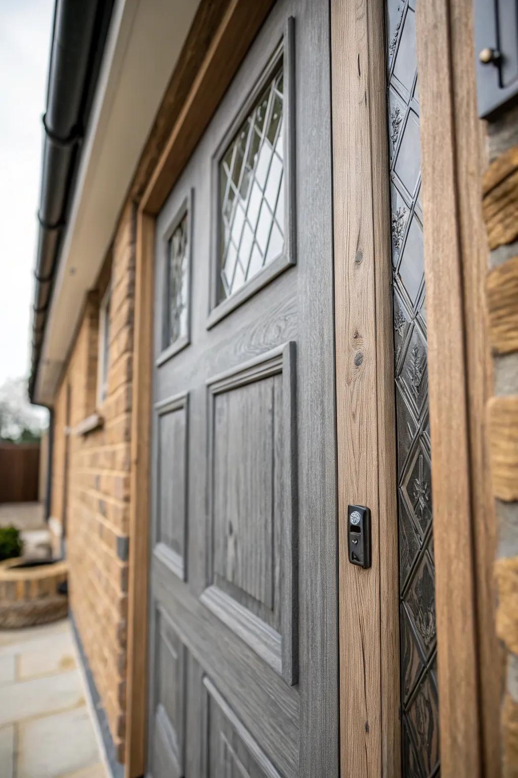 Rustic charm meets modern design in this unique door concept.