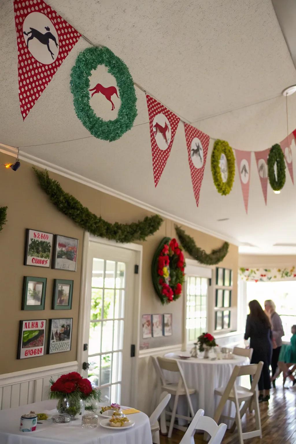 Charming DIY decorations add a personal touch to the Derby theme.