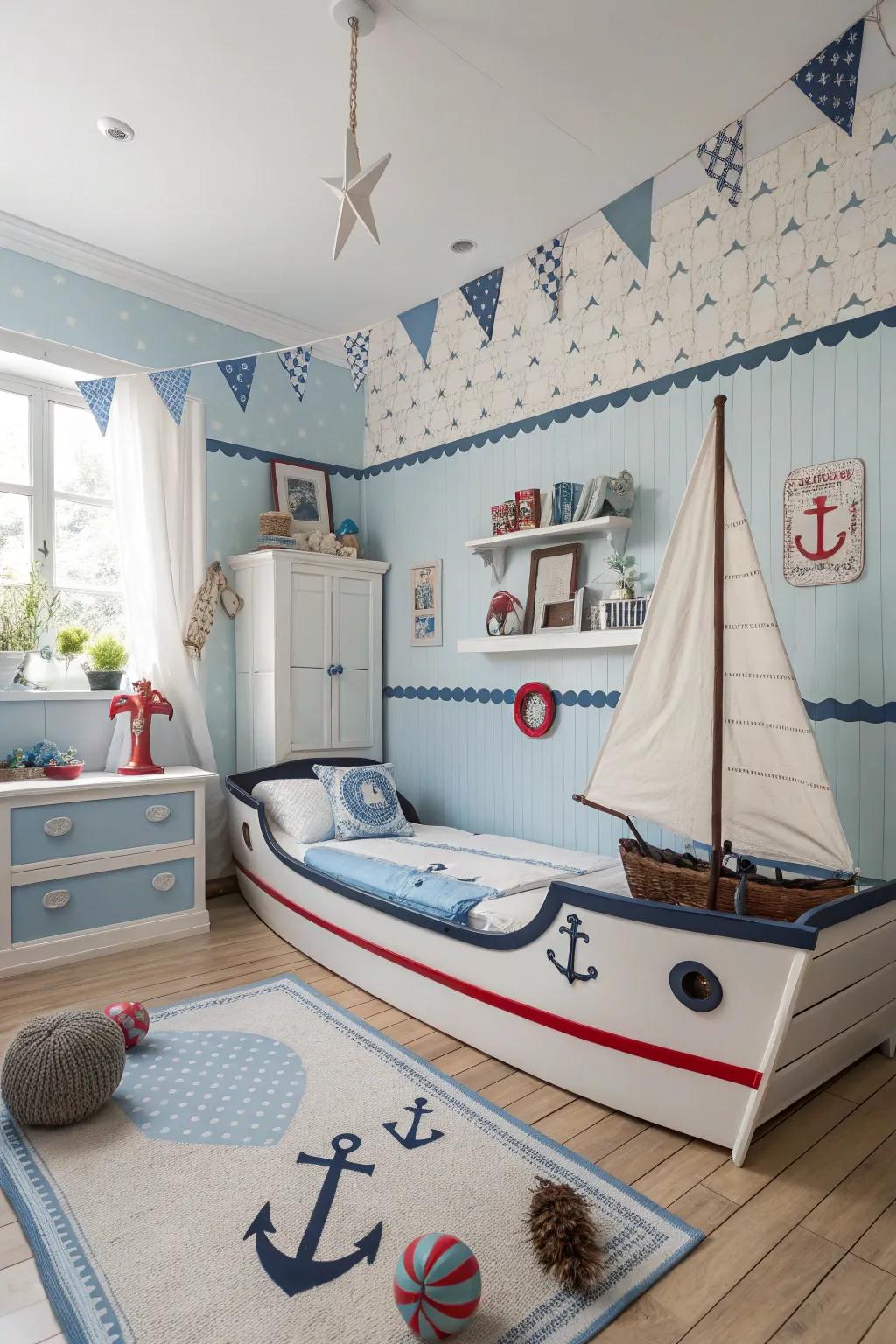 Nautical themes evoke a sense of adventure and timeless style.