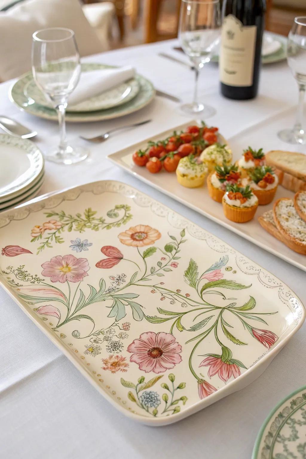 Artistic serving platters that make a statement.