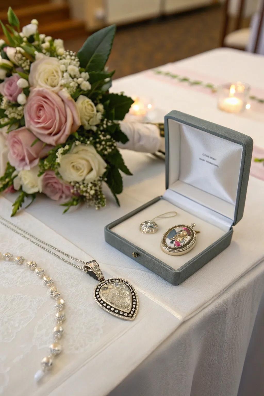 A locket or jewelry piece offers a personal, intimate tribute.