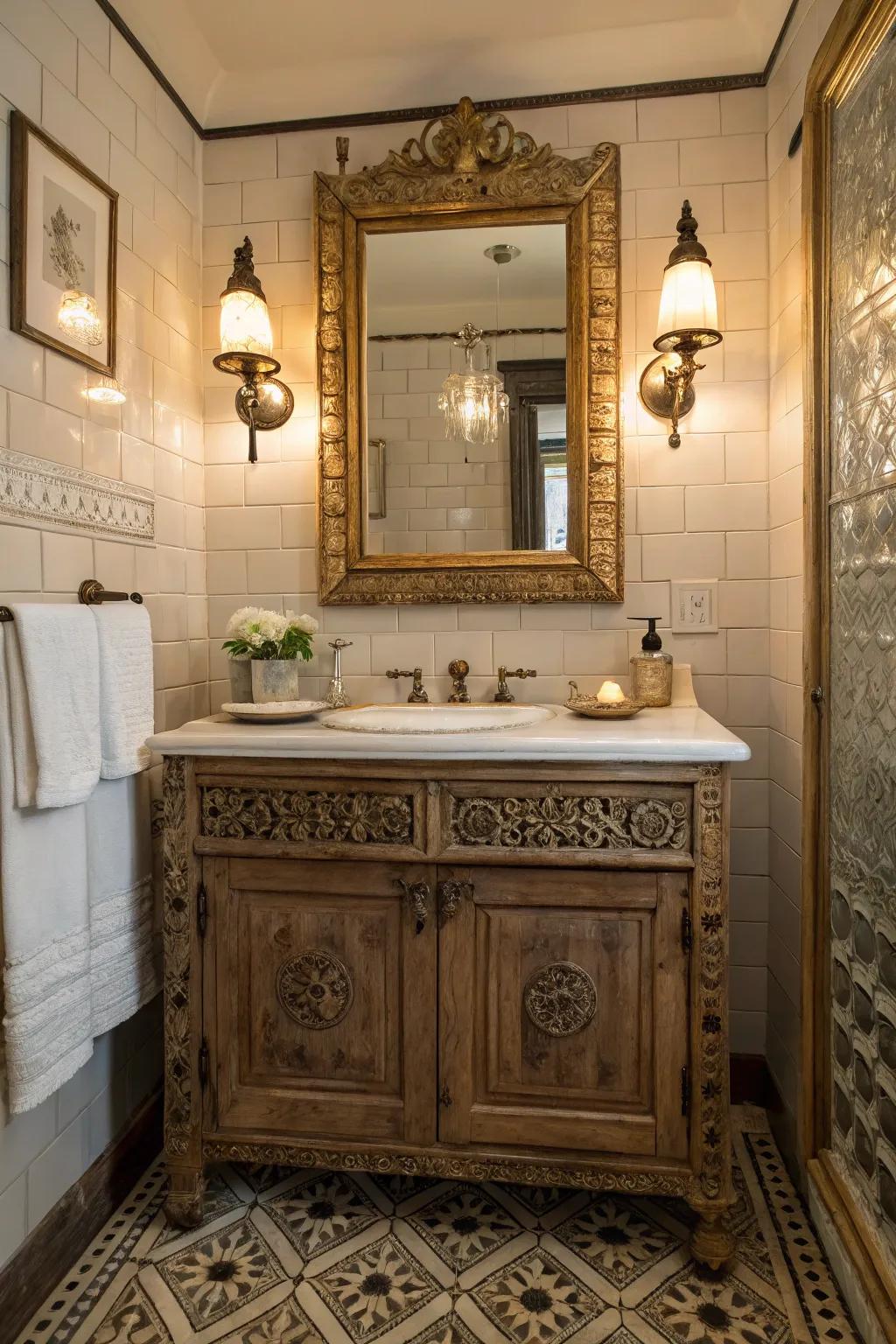 Antique vanities that tell their own story.