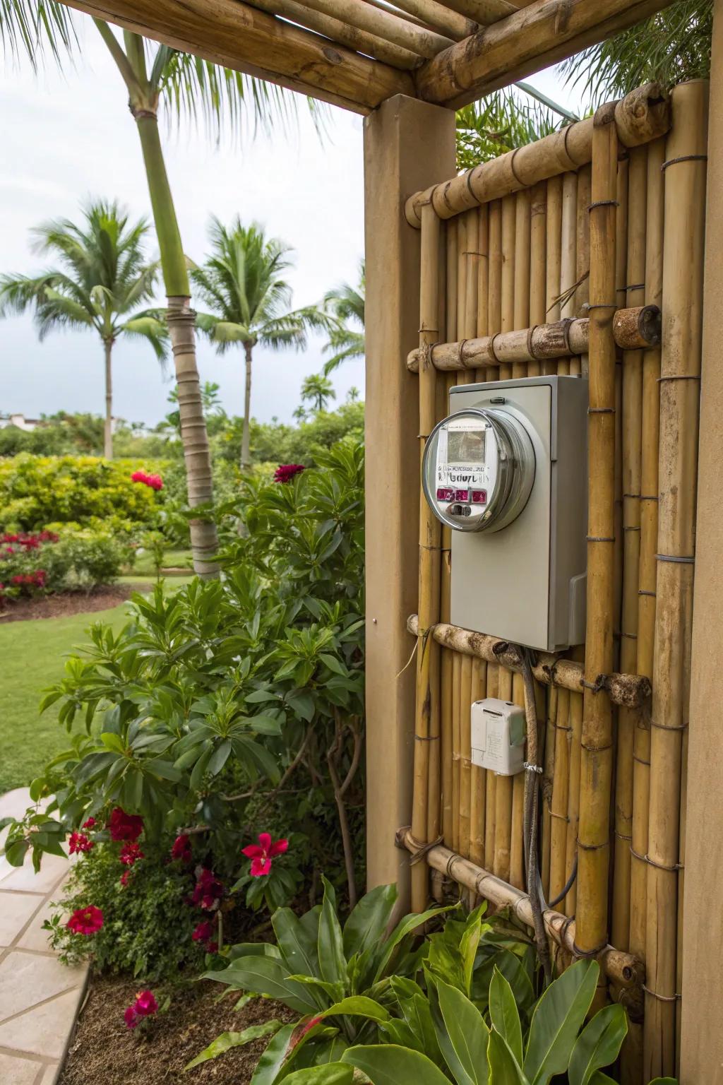 Bamboo enclosures provide an exotic and eco-friendly cover.