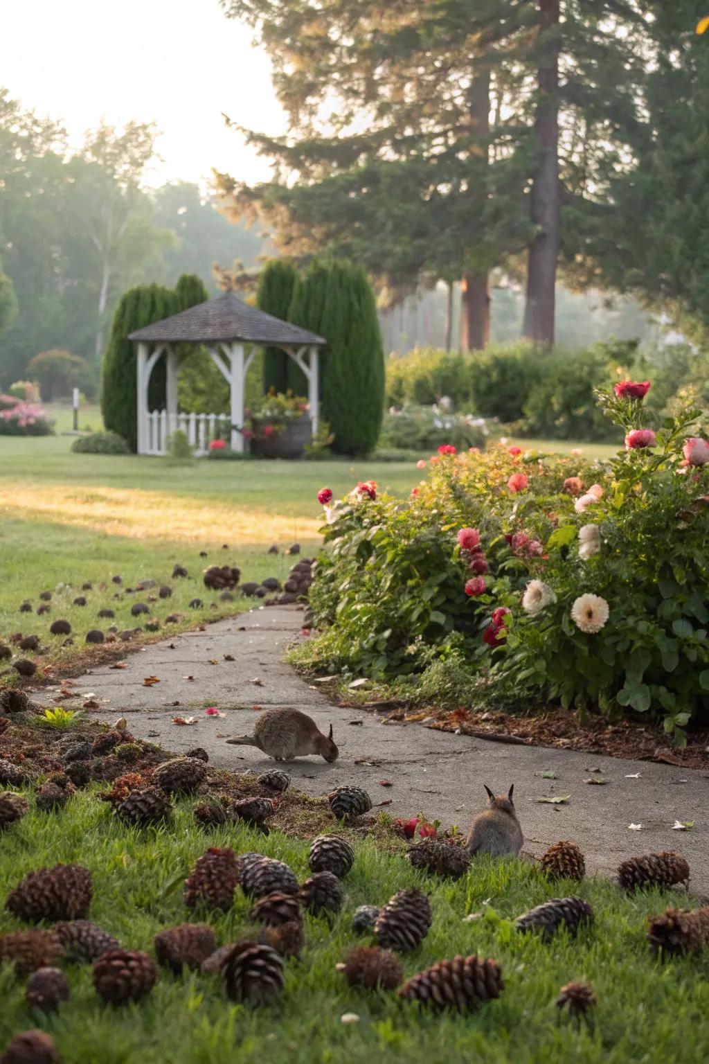 Pinecones offer cozy shelters for garden wildlife.