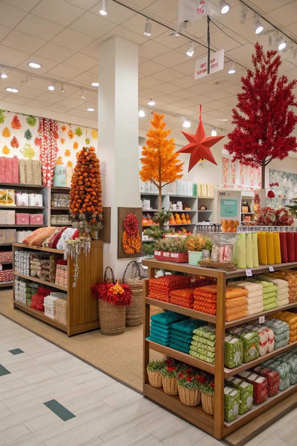 Seasonal decor keeps retail spaces fresh and engaging.