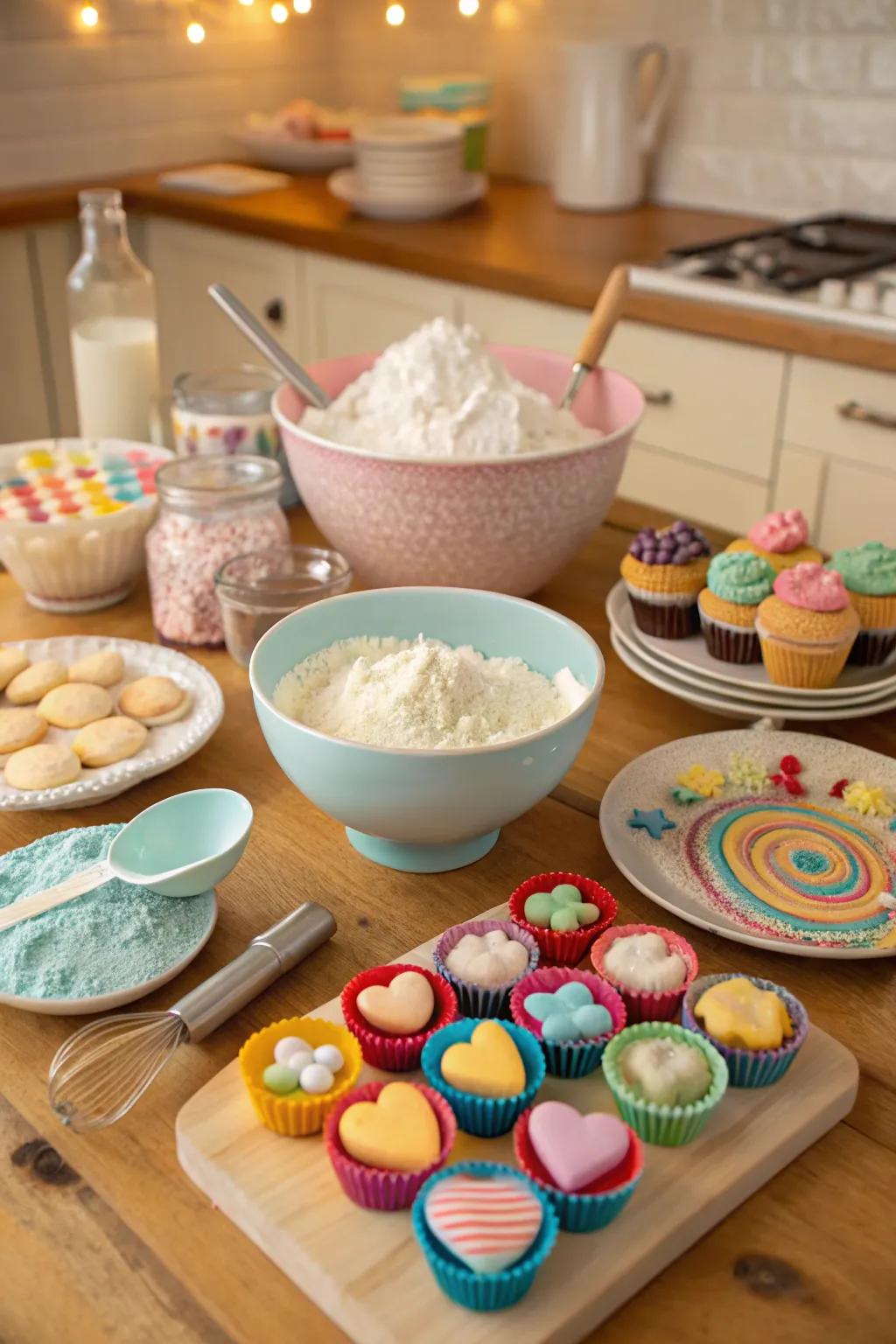 Bake and create delightful treats with a fun Sweet 16 baking party.