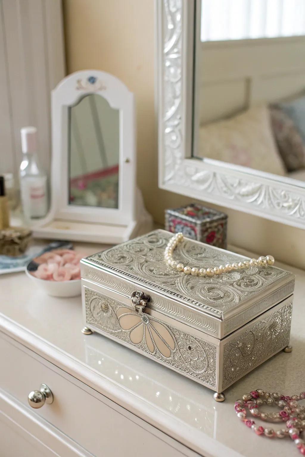 A personalized jewelry box for treasured keepsakes