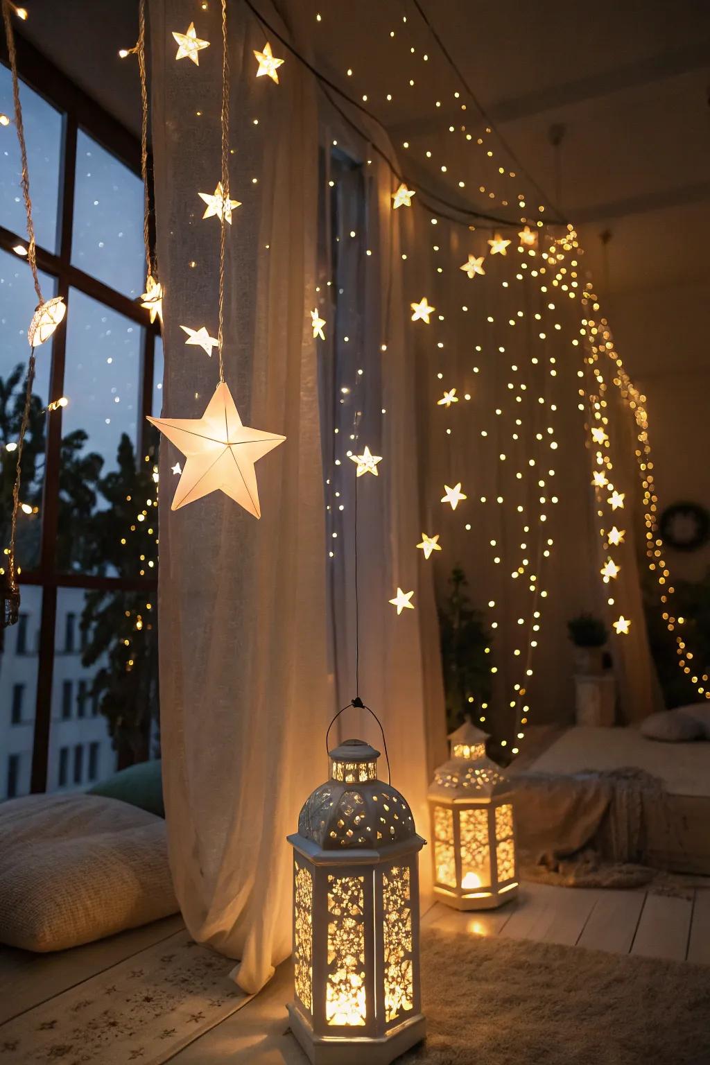 Fairy lights for soft and mystical illumination.