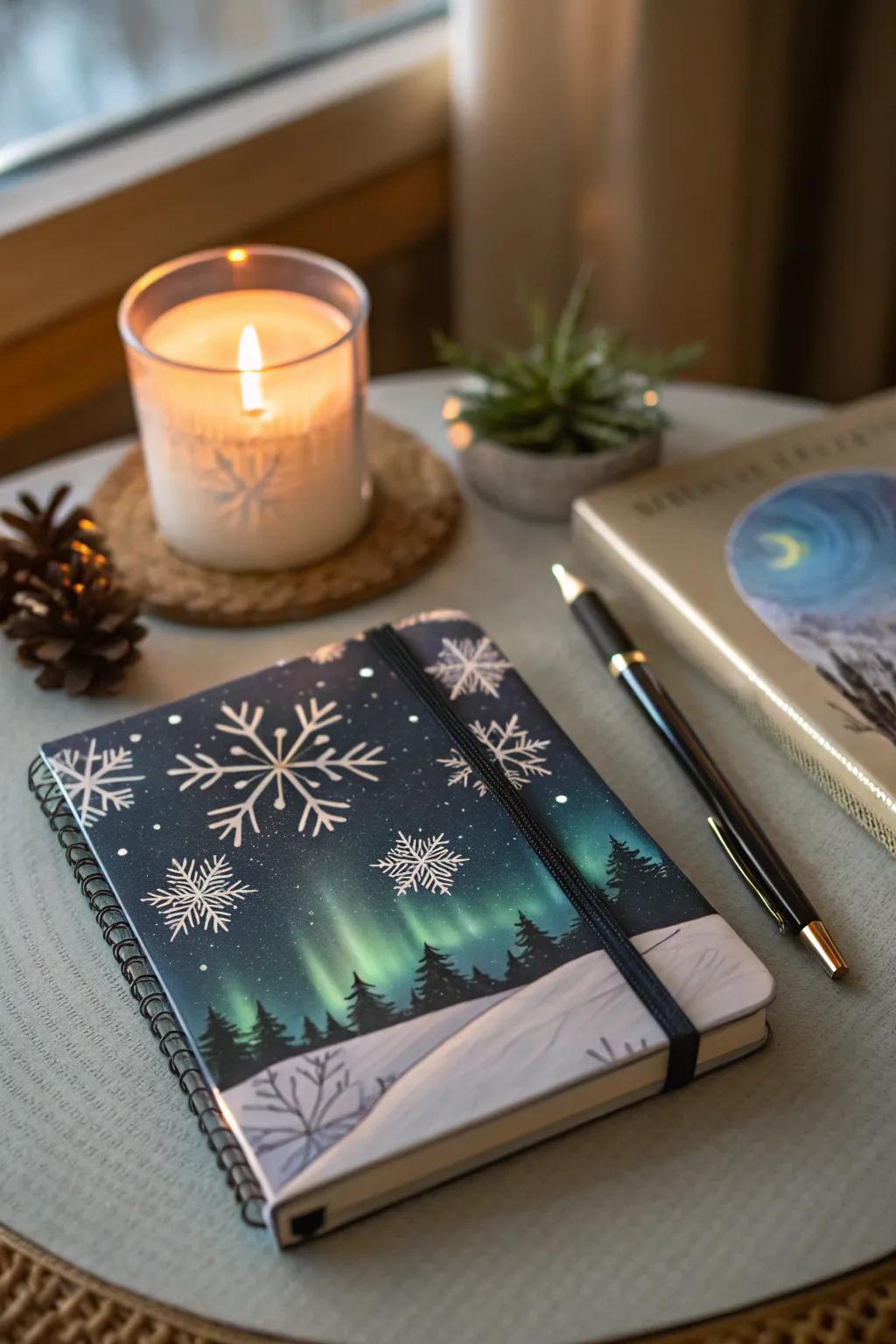 Capture thoughts and dreams in a solstice-themed journal.