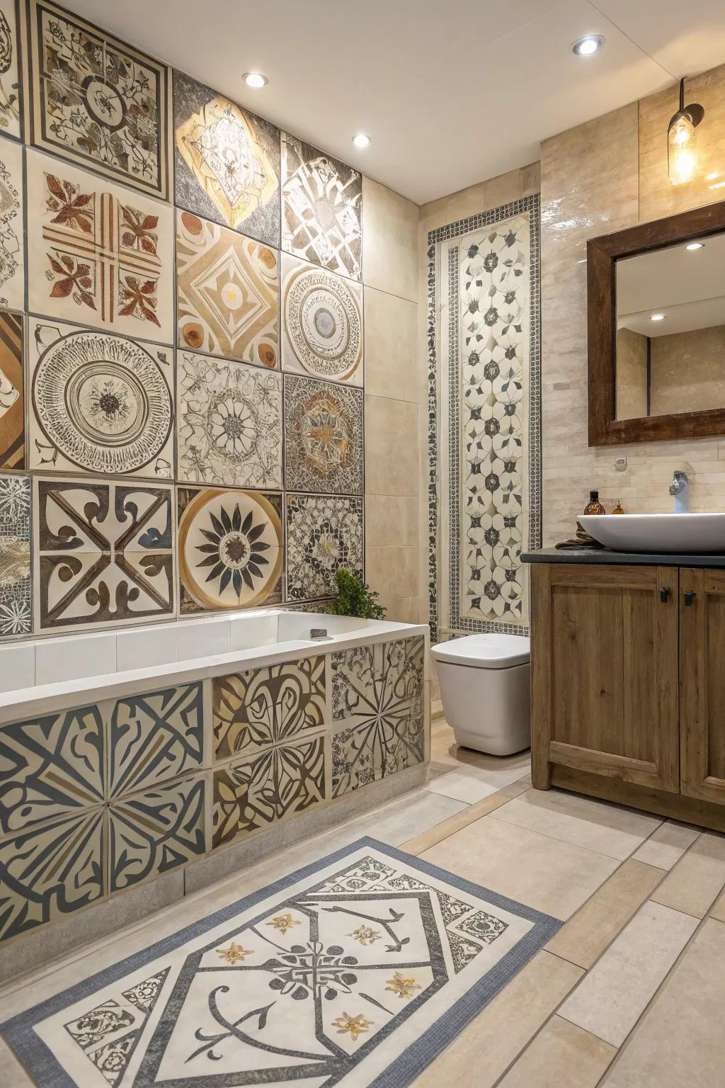 Custom tiles can add a personal and unique flair to your bathroom.