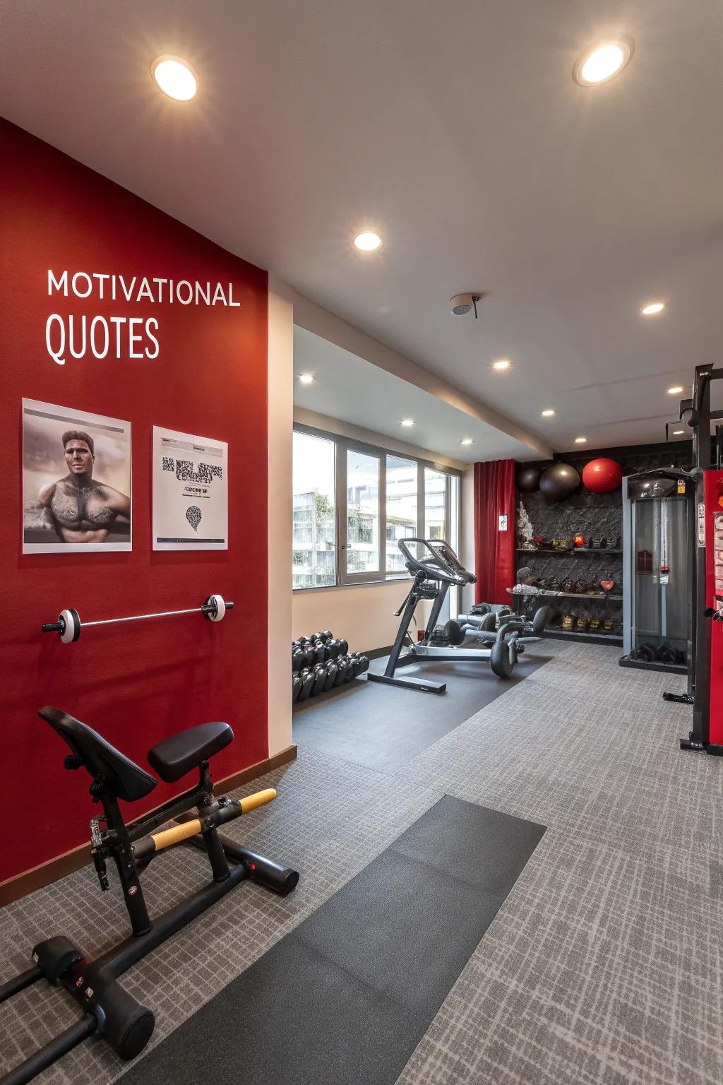 Bold colors inject energy into your workout space.