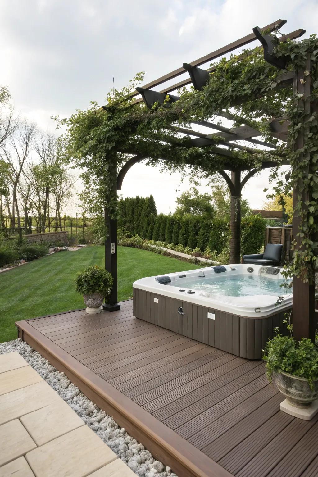 A pergola offers shade and enhances the architectural interest of your deck.