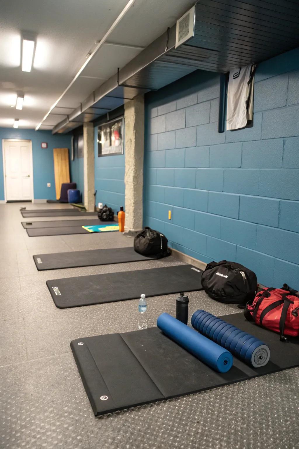 A dedicated warm-up area is essential for safe and effective workouts.