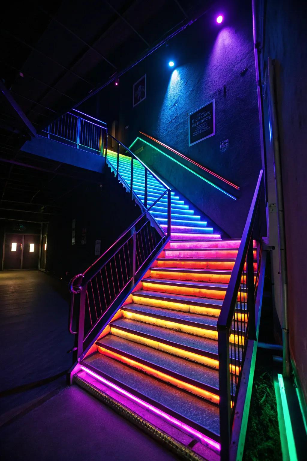 Turn your staircase into a glowing work of art.