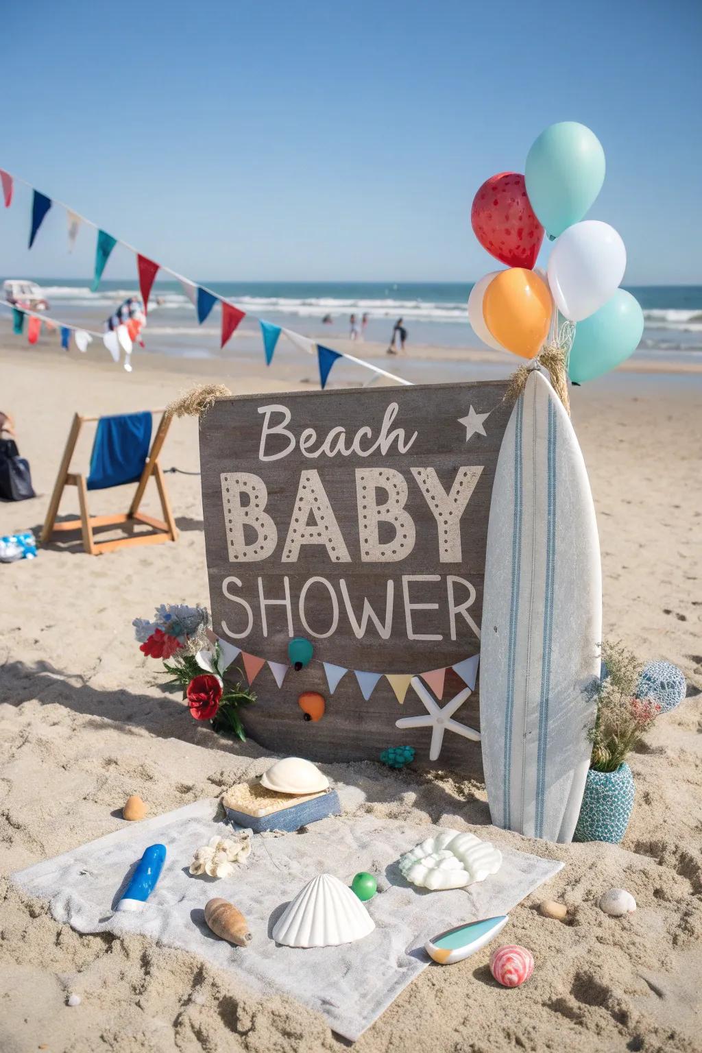 Beach-themed baby shower bringing coastal vibes and fun