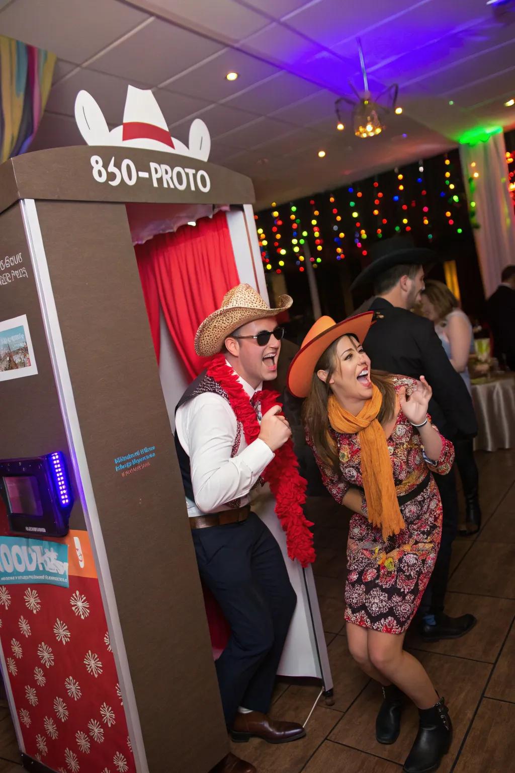 A 360 photo booth captures the lively spirit of the event in action.