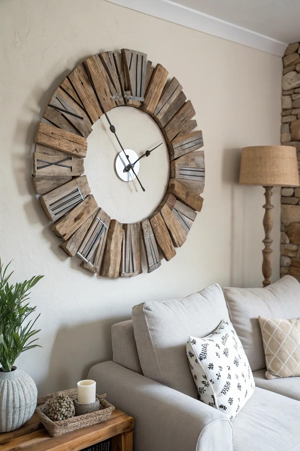 Keep time with a coastal twist using a driftwood clock.