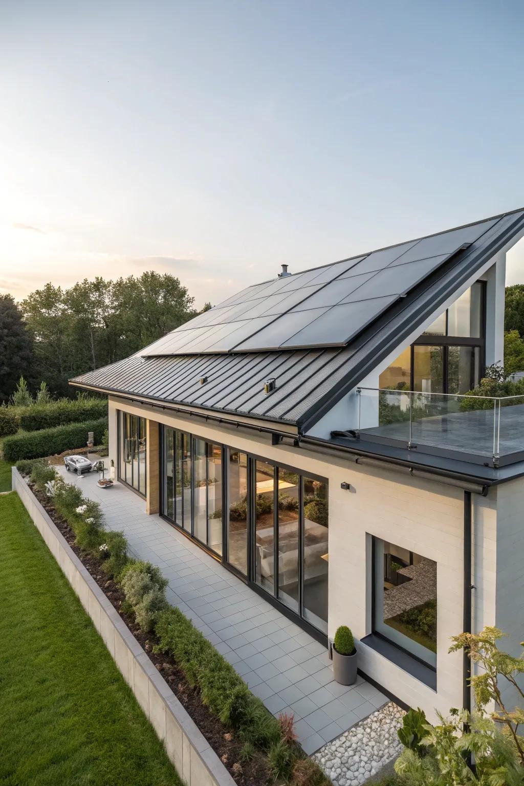 Solar panels that boost energy efficiency and modern style.