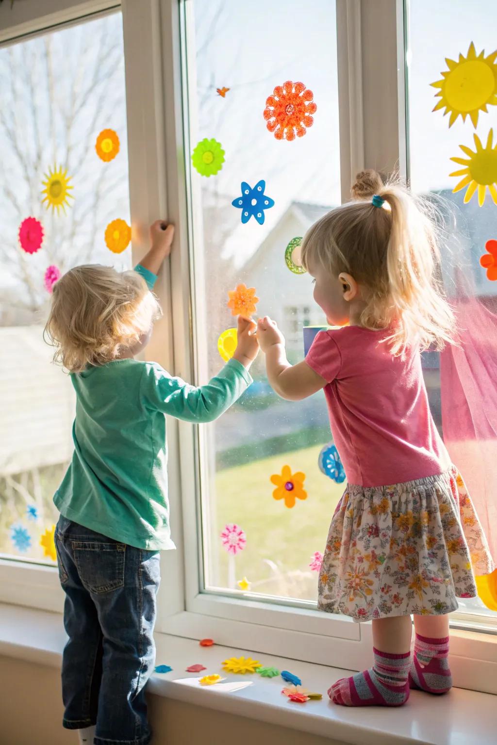 Window gel clings brighten up any space with color and fun.