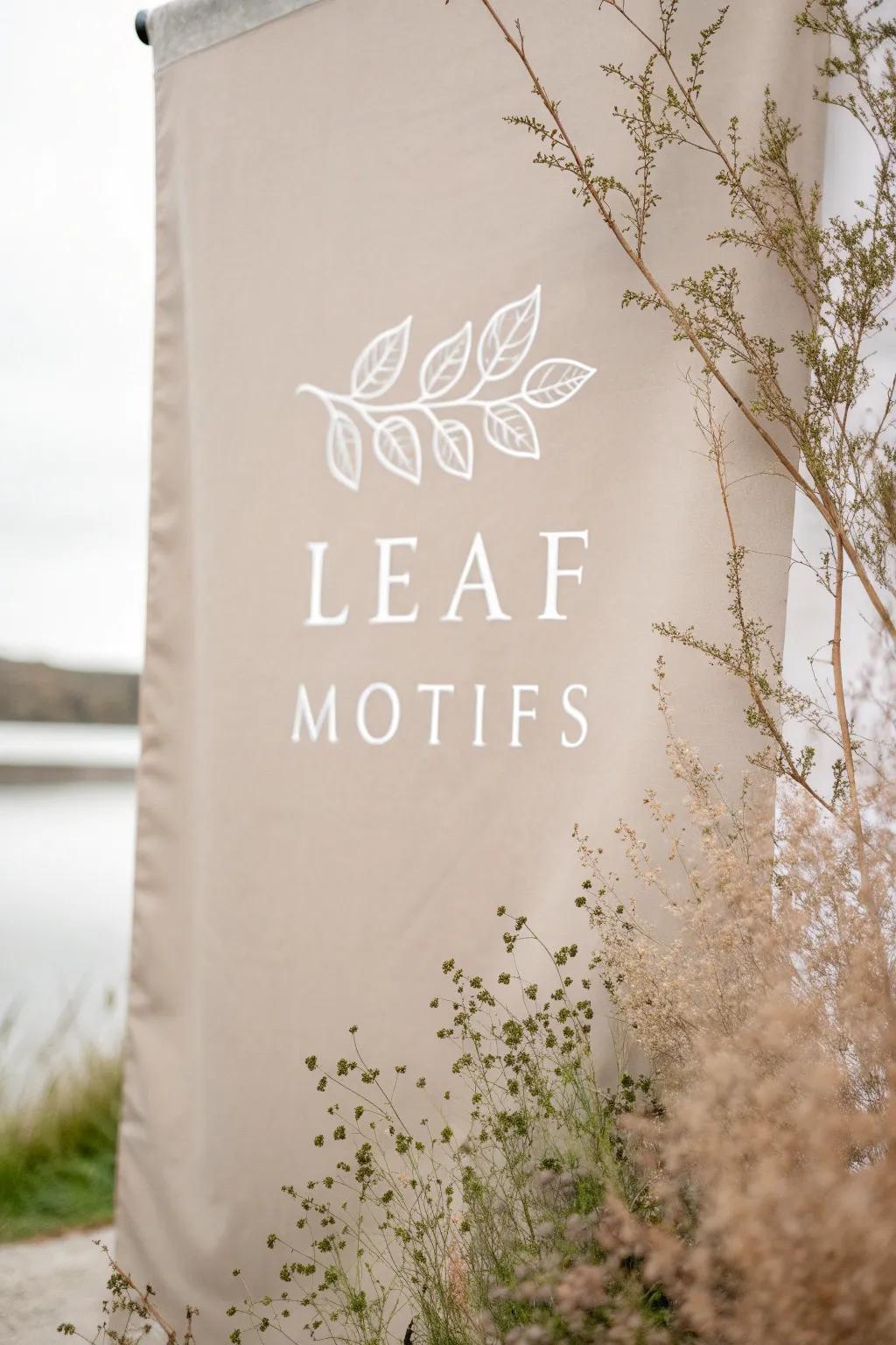 Subtle leaf motifs enhance natural beauty.