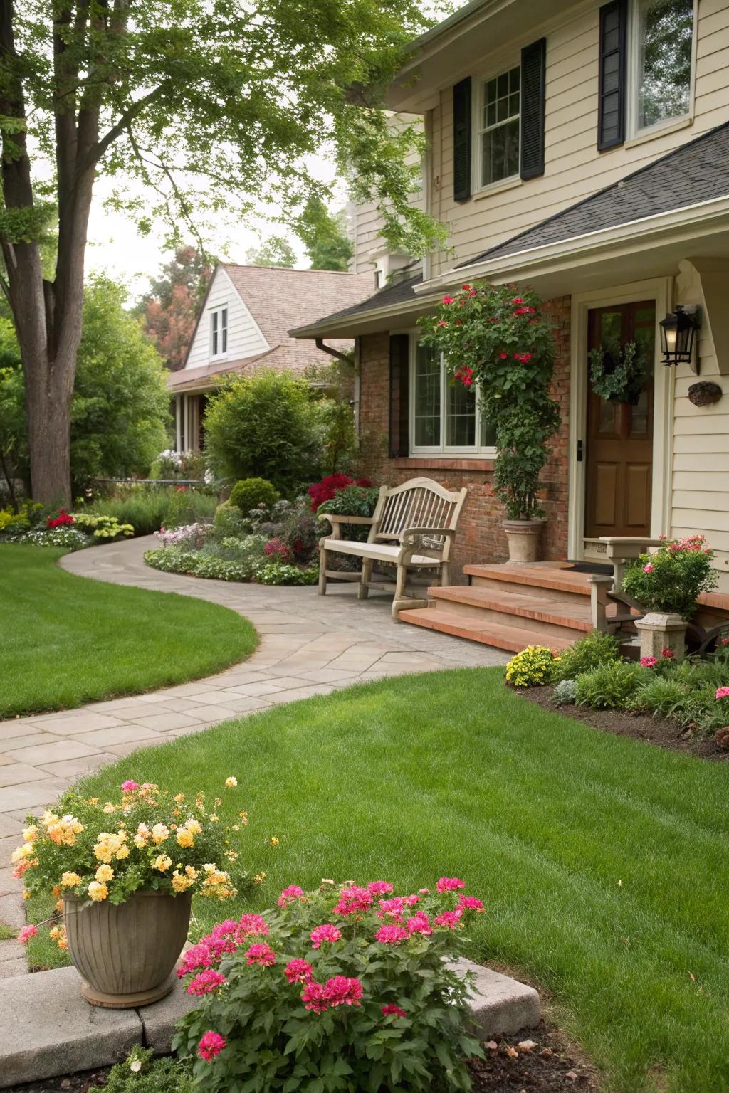 Seating areas create inviting spaces for relaxation and socializing.