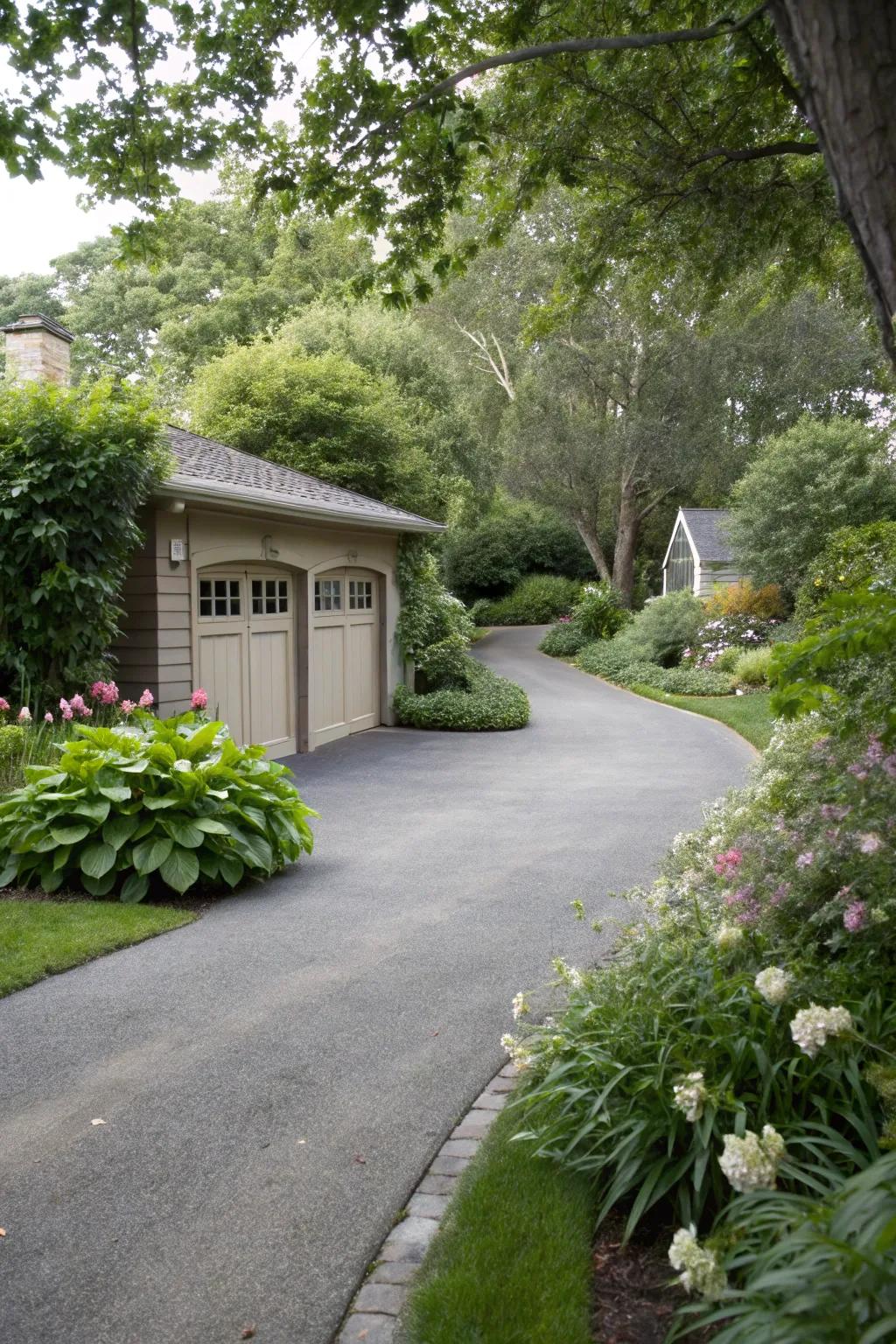 Driveways that integrate with landscaping for a unified look.