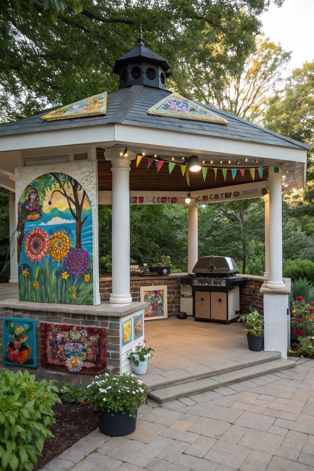 Showcase your creativity with an artistic pavilion design.