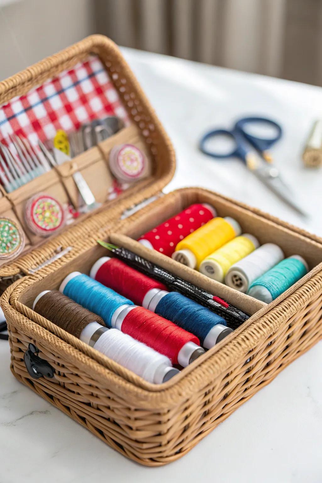 A travel sewing kit for those unexpected emergencies.