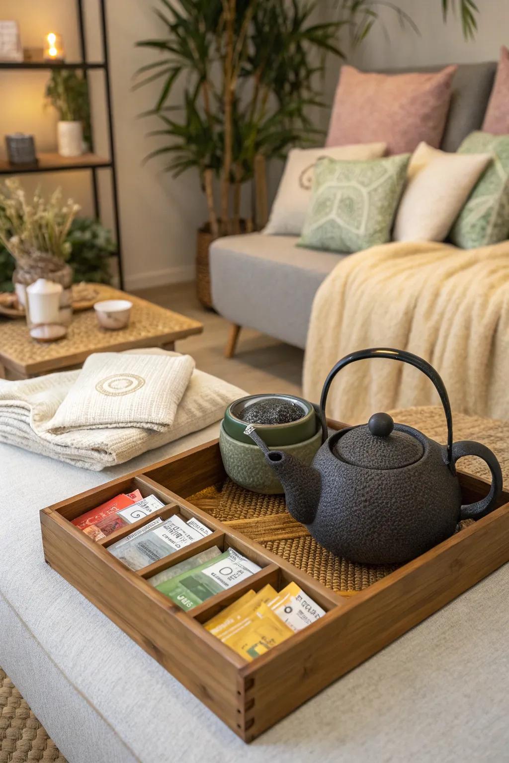 Warm up with a selection of calming herbal teas.